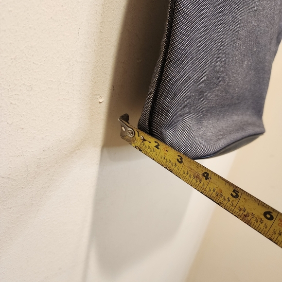 GENNY Black and Gray  Vintage Leather and Canvas Tote Bag - Picture 14 of 16